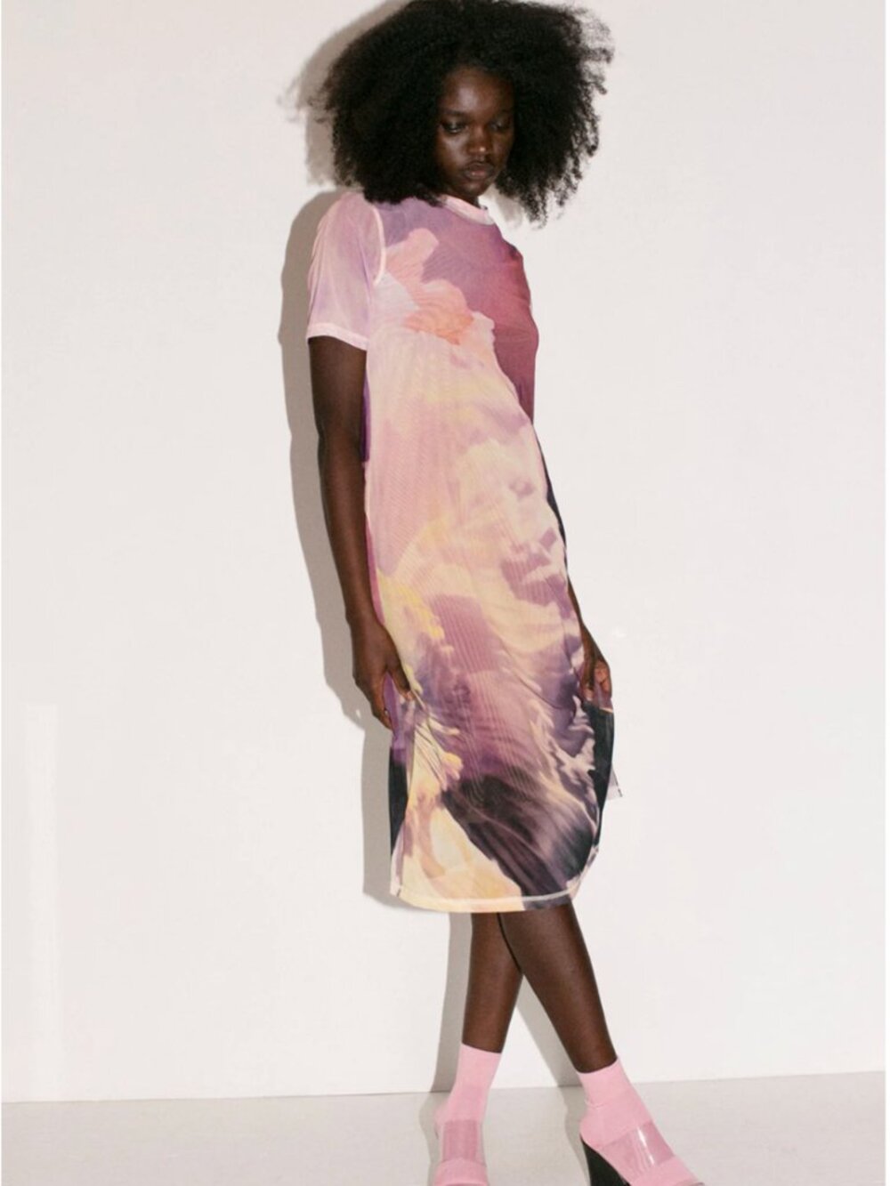 No. 6 Designer Printed Abstract Ella Midi Dress Sz L - Picture 4 of 15